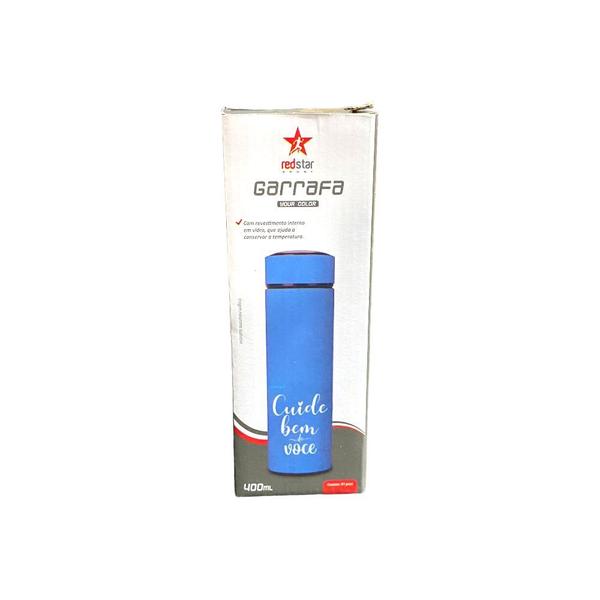 Imagem de Garrafa Color Trends Vidro 400ML Frase Azul - Wincy