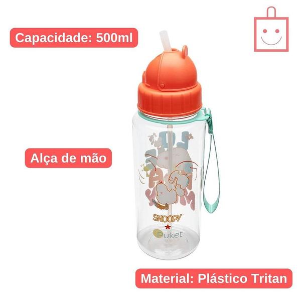 Imagem de Garrafa com Canudo Snoopy Puket 050403645