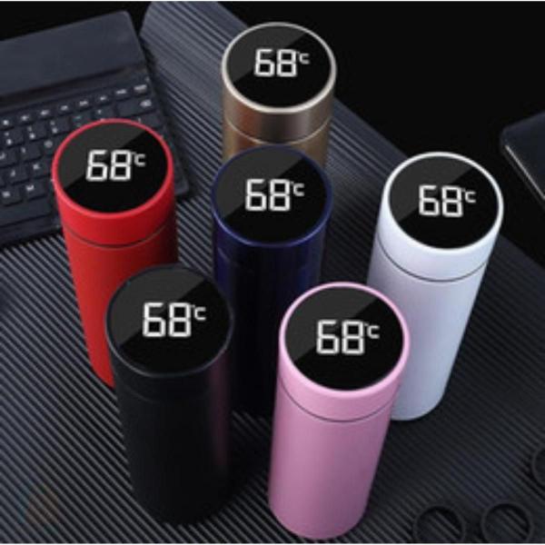 Garrafa Com Tela De Led Temperatura 480Ml Smart - Wstore Imagem de Garrafa Com Tela De Led Temperatura 480Ml Smart