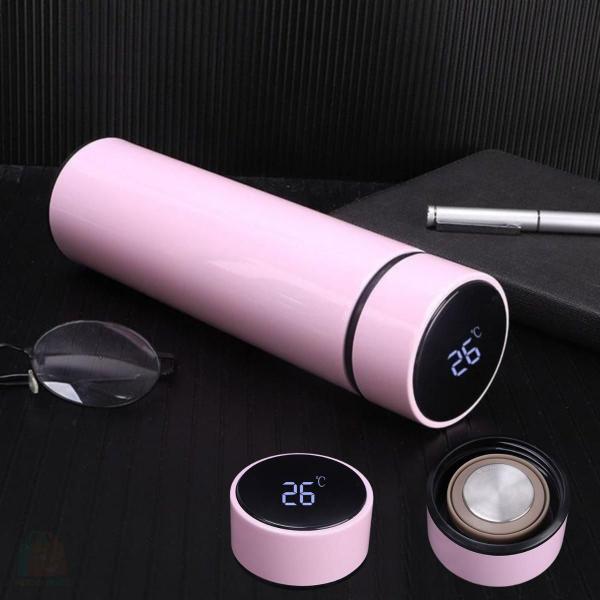 Garrafa Com Tela De Led Temperatura 480Ml Smart - Wstore Imagem de Garrafa Com Tela De Led Temperatura 480Ml Smart