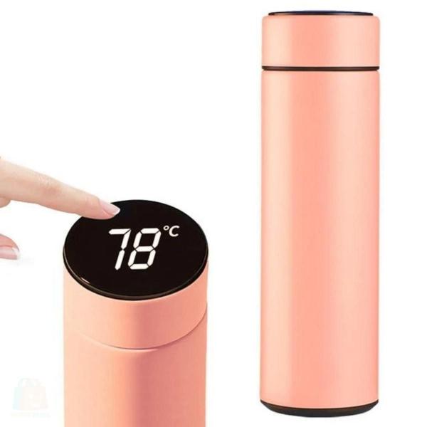 Garrafa Com Tela De Led Temperatura 480Ml Smart - Wstore Imagem de Garrafa Com Tela De Led Temperatura 480Ml Smart