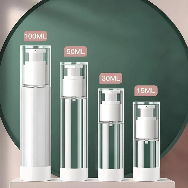 Garrafa Cosmética com Bomba - 15ml, 30ml, 50ml, 80ml e 100ml Imagem de Garrafa Cosmética com Bomba - 15ml, 30ml, 50ml, 80ml e 100ml