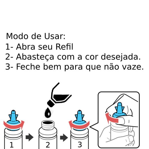 Imagem de Garrafa De 1L De Tinta Para Recarga Deskjet 544 504 tx130 tx133 tx135