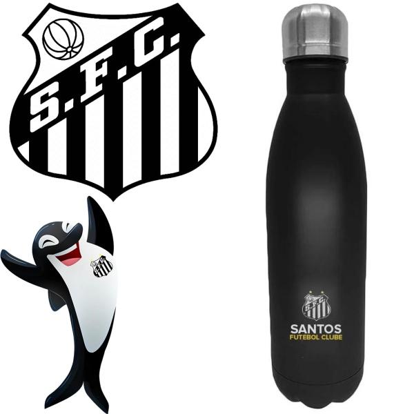 Garrafa de Academia Inoxidável 750ml Santos Para Todos os Dias Ideal Para Presente - ATENA Imagem de Garrafa de Academia Inoxidável 750ml Santos Para Todos os Dias Ideal Para Presente