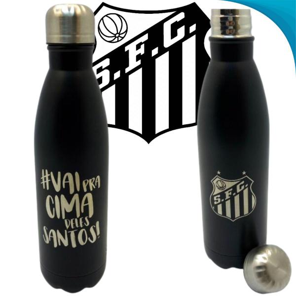 Garrafa de Academia Inoxidável 750ml Santos Para Todos os Dias Ideal Para Presente - ATENA Imagem de Garrafa de Academia Inoxidável 750ml Santos Para Todos os Dias Ideal Para Presente