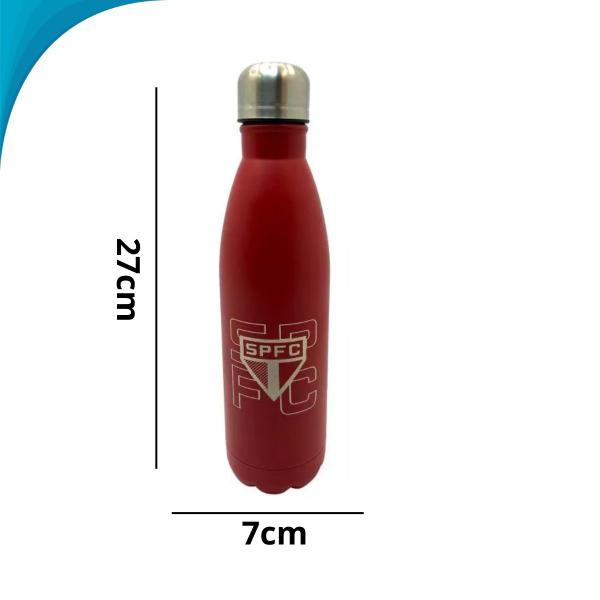 Imagem de Garrafa de Academia Inoxidável 750ml São Paulo FC Leve e Prática Ideal Para Presente