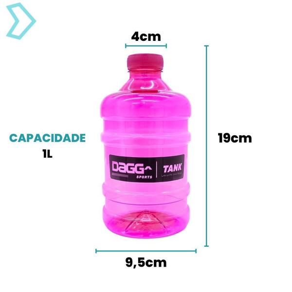 Imagem de Garrafa De Água 1 Litro Galão De Academia Squeeze Fitness Treino Mini Antivazamento Personalizado