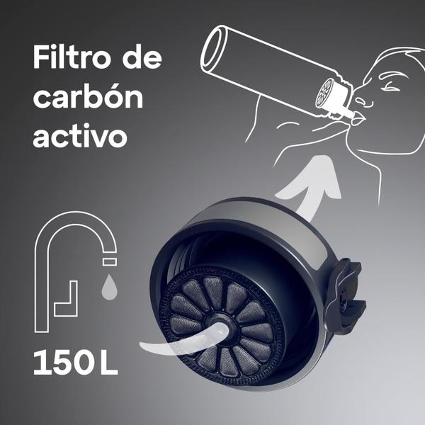 Garrafa de água AQUAPHOR City 500mL com filtro de carbono ativado Imagem de Garrafa de água AQUAPHOR City 500mL com filtro de carbono ativado