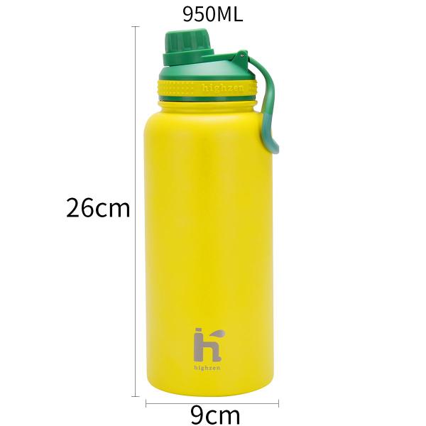 Imagem de Garrafa de Água Café Suco Térmica 950ml Inox Parede Dupla A Vácuo Camping Academia Passeio Caminhada Portátil