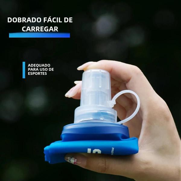 Imagem de Garrafa de Água de Silicone Dobrável - 150ml, 250ml e 500ml - Ideal para Esportes e Aventura