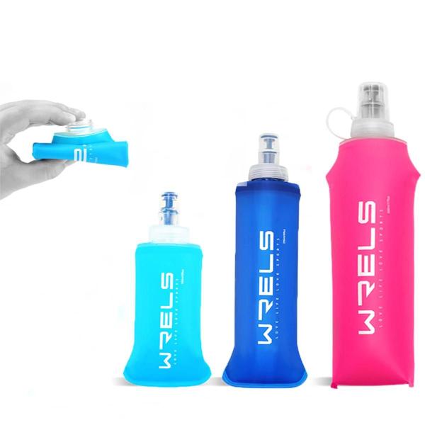 Imagem de Garrafa de Água de Silicone Dobrável - 150ml, 250ml e 500ml - Ideal para Esportes e Aventura