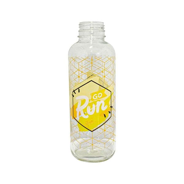 Imagem de Garrafa de Água de Vidro Go Run 500ml - Casambiente R922009-Amarelo