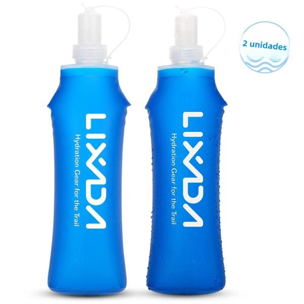 Imagem de Garrafa de Água Dobrável Lixada 500ml - Ideal para Esportes, Acampamento e Corrida