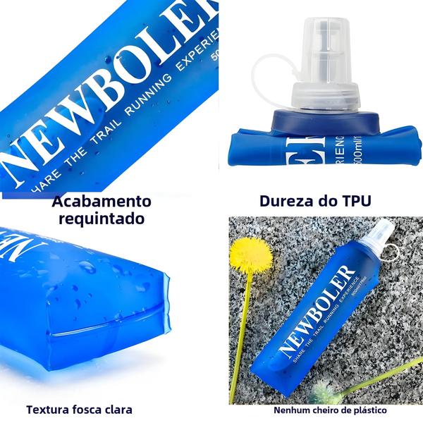 Imagem de Garrafa de Água Dobrável TPU 250ml/500ml - Ideal para Corrida, Acampamento e Caminhadas