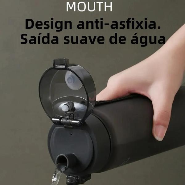 Imagem de Garrafa de Água Esportiva Portátil - 400ml e 560ml - Livre de BPA e à Prova de Vazamento