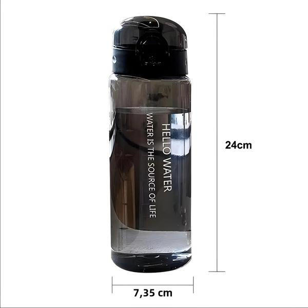 Imagem de Garrafa De Água Esportiva Transparente À Prova De Vazamento De 780ml Portátil Para Viagem De