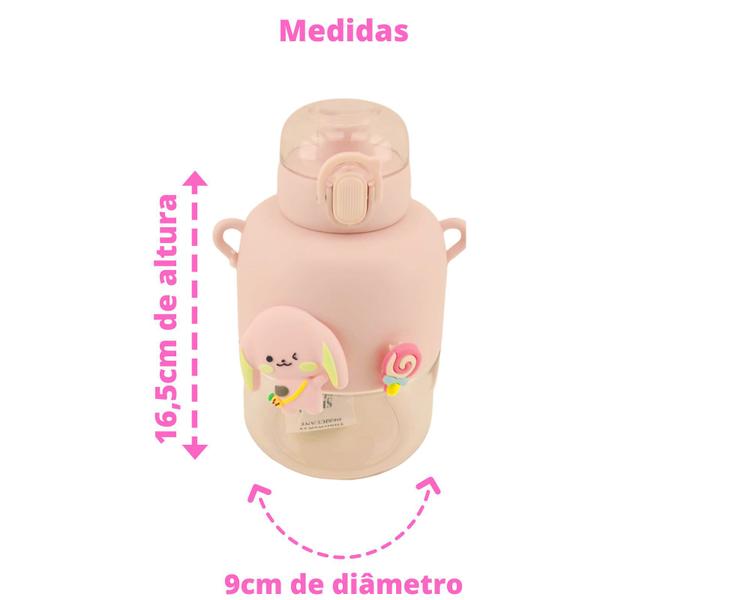 Imagem de Garrafa de Agua Infantil 720ml Com Adesivos Antivazamento