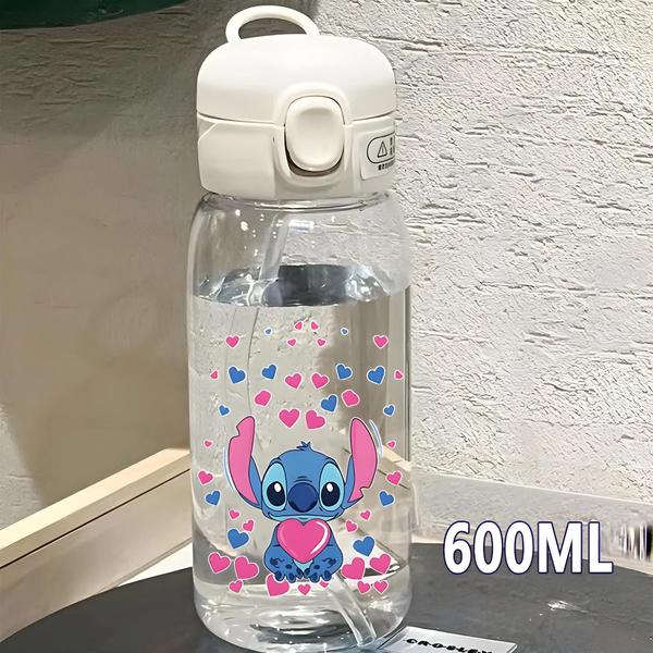 Imagem de Garrafa de Água Infantil Lilo & Stitch - 600/400ml - Portátil e Anti-Gota