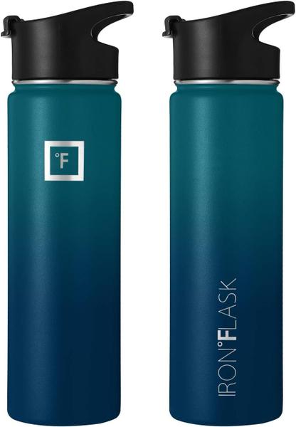 Imagem de Garrafa de água IRON FLASK Camping & Hiking 650 ml com 3 tampas