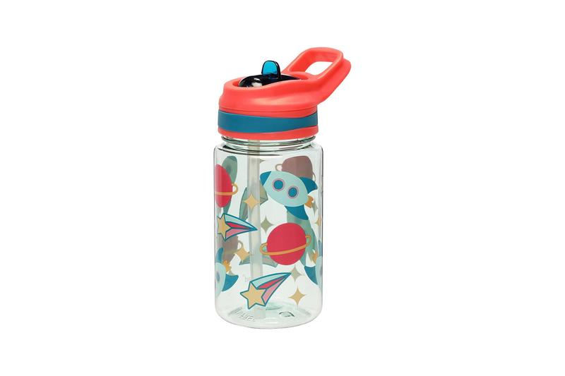 Imagem de Garrafa de água Pearhead Outer Space Kids 480 ml com canudo