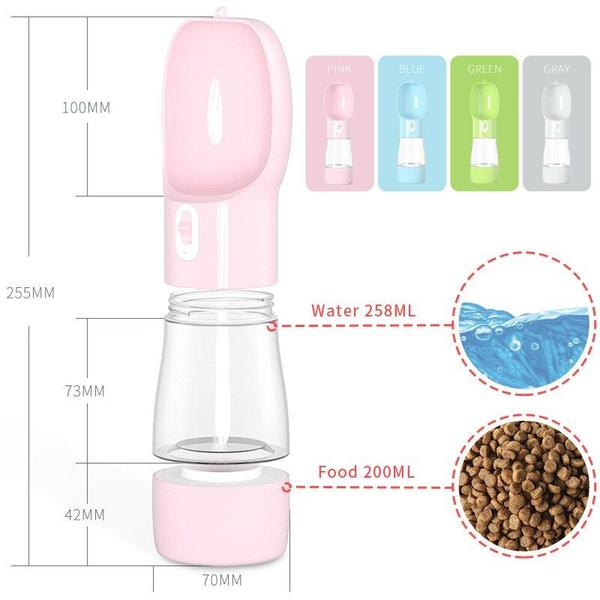 Imagem de Garrafa de água portátil para cães multifuncional dog food drinking Bowl Puppy Cat Dispenser Water Pet Products Alimentação de cães