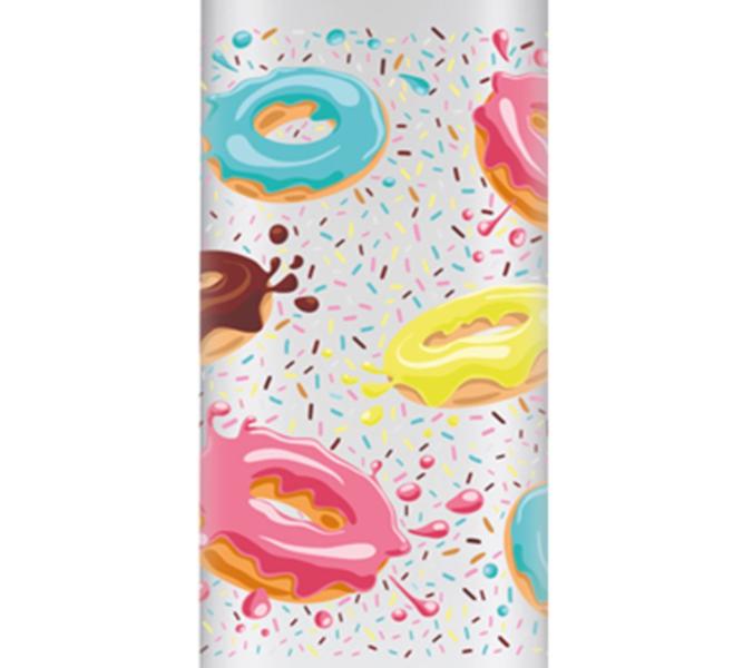 Imagem de Garrafa de Água Squeeze Donuts 750ml Plástico Livre de BPA Lancheira Academia