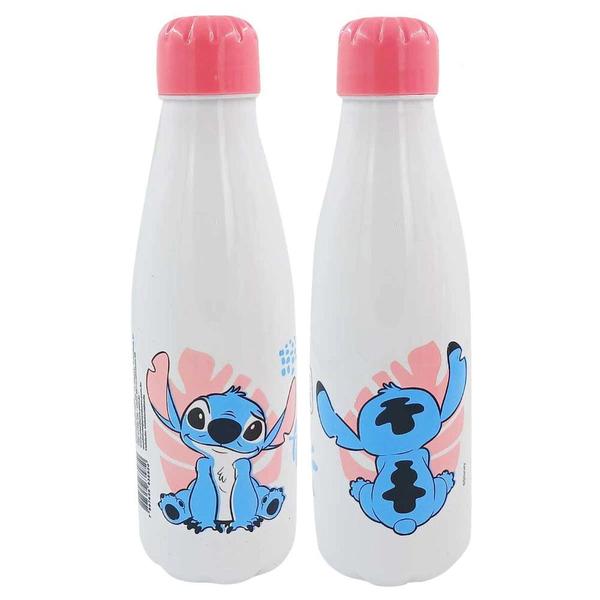 Imagem de Garrafa de Água Squeeze Plástico PET Paris Stitch 600ML Kawaii Personagem Fofo - Plasduran