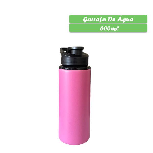 Imagem de Garrafa De Água Suco 600ml C/ Alça Tampa Squeeze Academia Praticar Esportes Fitness Bike Escola Escritório Resistente