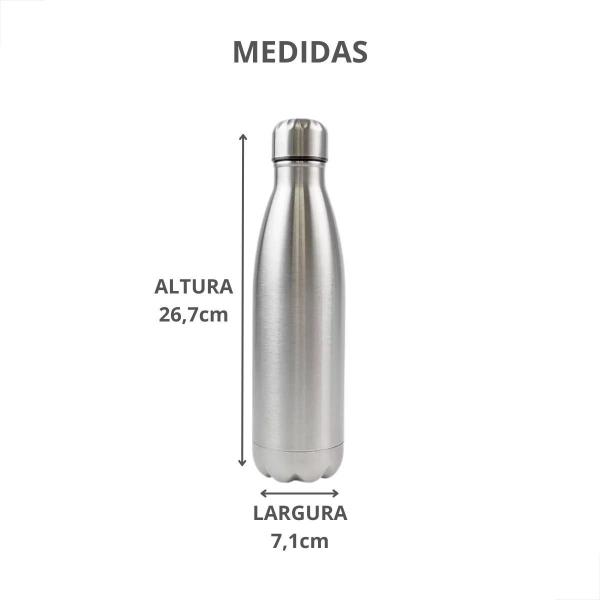 Imagem de Garrafa De Água Térmica Inox Parede Dupla 500Ml Portátil