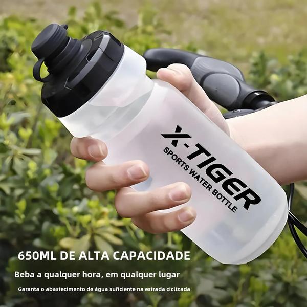 Garrafa de Água X-TIGER 650ml para Ciclismo - Ideal para Estrada, Montanha e Esportes ao Ar Livre Imagem de Garrafa de Água X-TIGER 650ml para Ciclismo - Ideal para Estrada, Montanha e Esportes ao Ar Livre