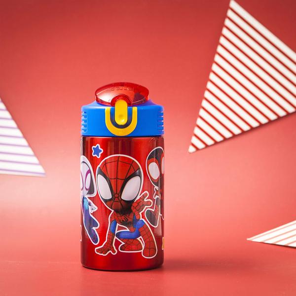 Imagem de Garrafa de água Zak Designs Marvel Spider-Man 450 ml em aço inoxidável