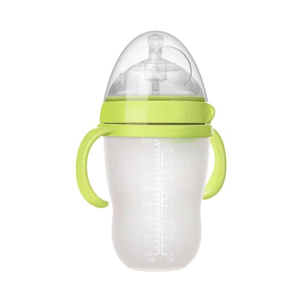 Garrafa de Bebê com Alça de Silicone (150ml/240ml) - 0 a 36 Meses Imagem de Garrafa de Bebê com Alça de Silicone (150ml/240ml) - 0 a 36 Meses