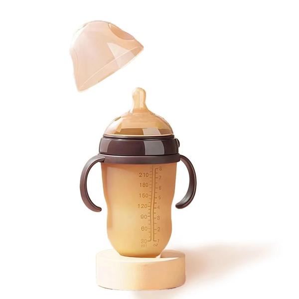 Garrafa de Bebê com Alça de Silicone (150ml/240ml) - 0 a 36 Meses Imagem de Garrafa de Bebê com Alça de Silicone (150ml/240ml) - 0 a 36 Meses