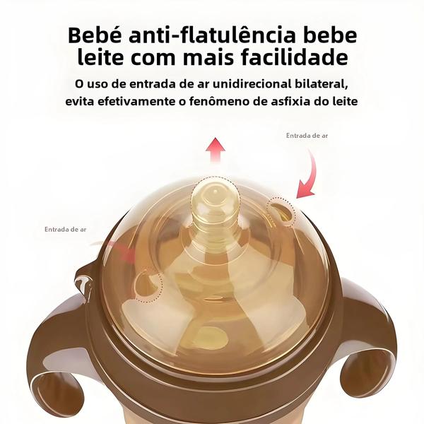 Garrafa de Bebê com Alça de Silicone (150ml/240ml) - 0 a 36 Meses Imagem de Garrafa de Bebê com Alça de Silicone (150ml/240ml) - 0 a 36 Meses