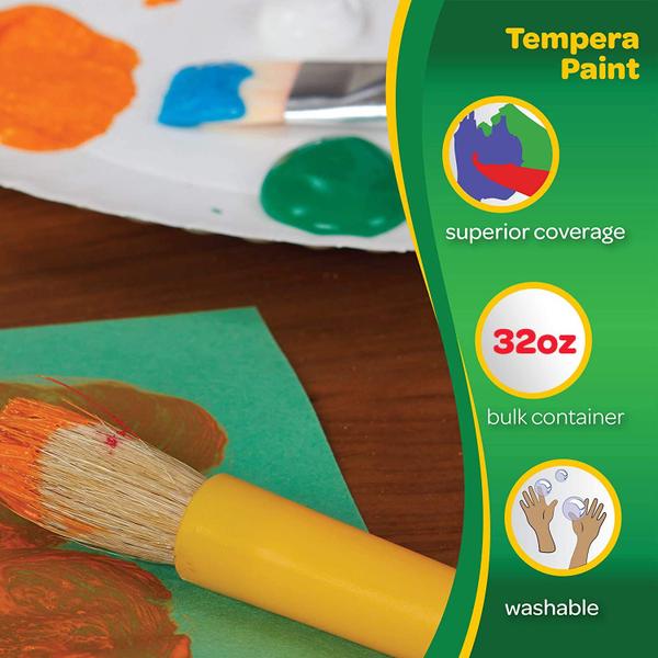 Imagem de Garrafa de compressão de tinta Crayola lavável em vermelho têmpera de 946 ml para crianças