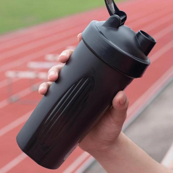 Imagem de Garrafa De Emulgação De Proteína 600ml 20oz Plástico Portátil Para Enthusiastas Da Fitness E Atletas