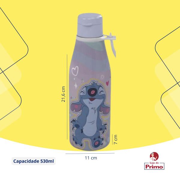 Imagem de Garrafa De Plástico Infantil 530ml Stitch Decoração Sortidas Plasutil