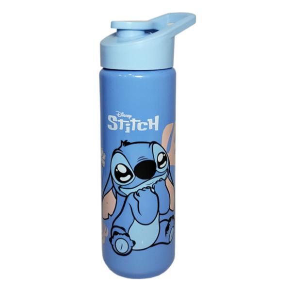 Imagem de Garrafa de plástico Stitch 700ml rosa ou azul com tampa para água - garrafinha de agua