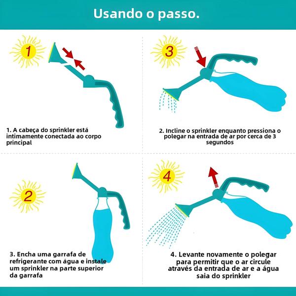 Imagem de Garrafa de Rega Portátil para Jardinagem - Dupla Função com Pulverizador