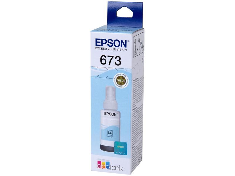 Imagem de Garrafa de Tinta Epson T673520-AL Ciano Claro Original Refil