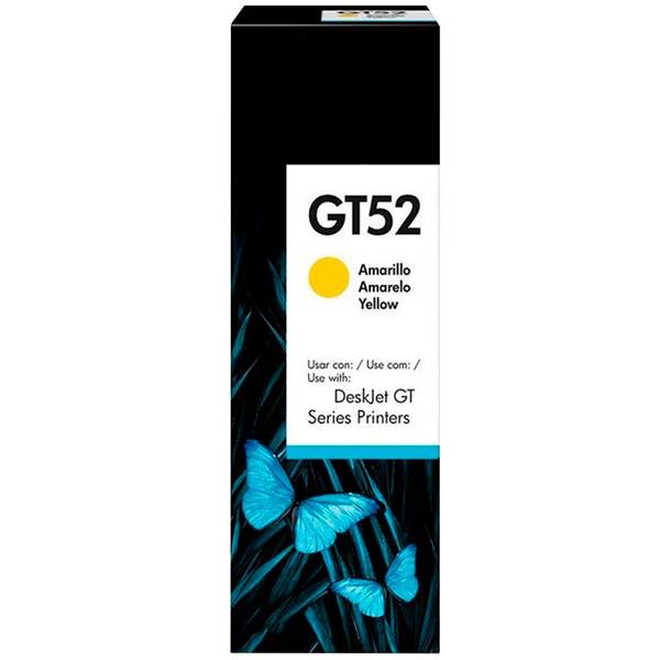 Imagem de Garrafa de Tinta GT52 Amarelo 70ml para impressora Deskjet Smart Tank Plus 550 series