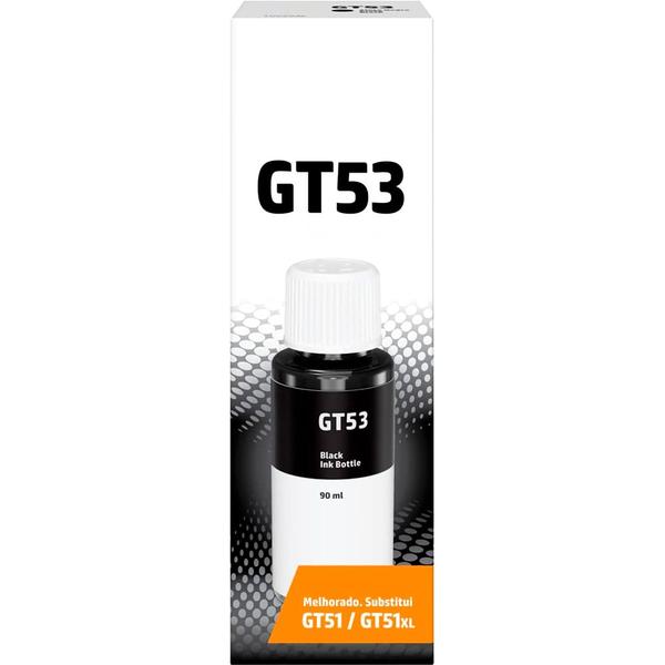 Imagem de Garrafa de Tinta GT53 Preto 90ml para impressora Deskjet GT 5810 and 5820 All-in-One Printers