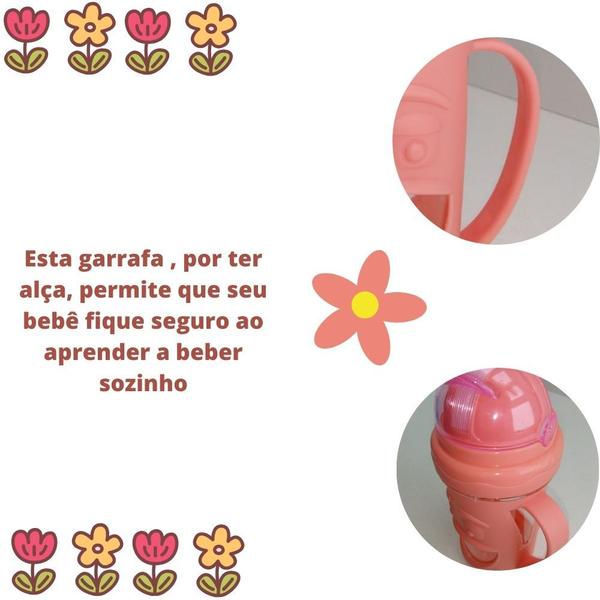 Imagem de Garrafa de Transição Infantil 300ml Com Alça e Canudo