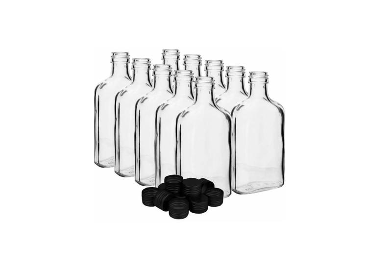 Imagem de Garrafa De Vidro 200ml C Tampa - Bolso Whisk/vodka - 20un