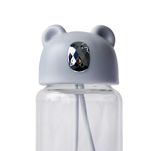 Imagem de Garrafa de vidro bear bottle com capa de veludo com tampa e alça