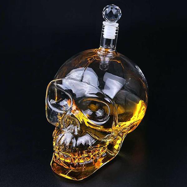 Imagem de Garrafa de vidro Crystal Head Caveira Skull Crânio 1 litro