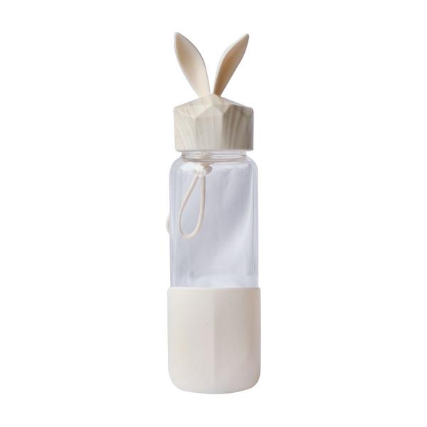 Imagem de Garrafa de vidro rabbit bottle com capa de silicone e tampa plástica