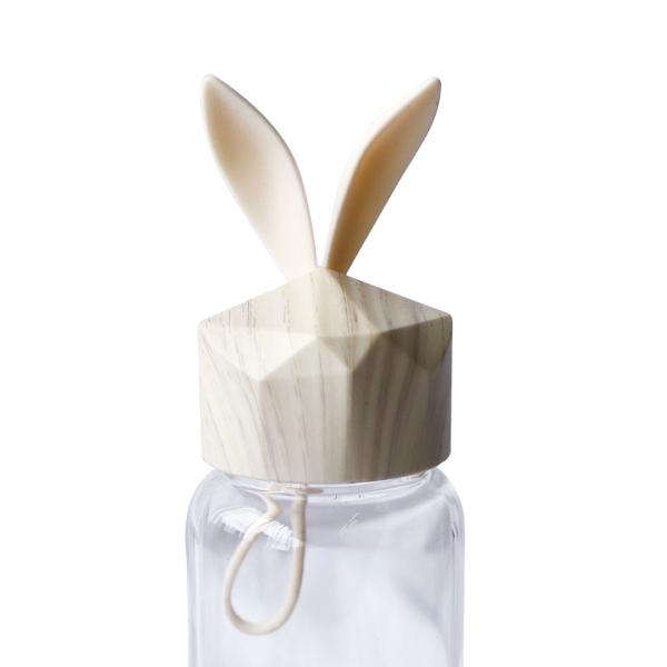 Imagem de Garrafa de vidro rabbit bottle com capa de silicone e tampa plástica