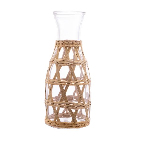 Imagem de Garrafa De Vidro Suco Decanter Com Detalhe Em Sisal 800ml