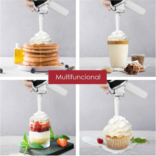 Garrafa Dispenser Chantilly Sifão Inox 500Ml Cápsula Gás No2 - Hauskraft Imagem de Garrafa Dispenser Chantilly Sifão Inox 500Ml Cápsula Gás No2